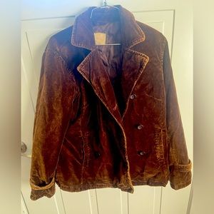 Vintage Velvet Brown Coat